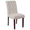 Flash Furniture 18.5 W, 27.5 L, 39.75 H 4-BT-P-BGE-FAB-GG - alternate 4